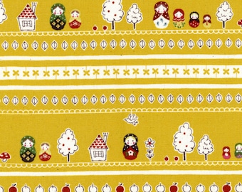 Hello My Friend Oxford Fabric by Push Pin - Kokka Fabric - Out of