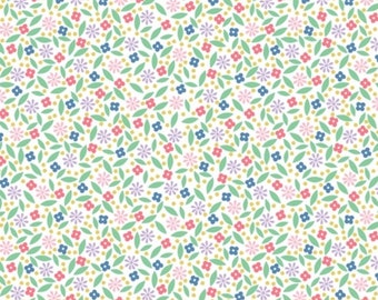 Enjoy The Ride - Ditsy Floral White by Whistler Studios from Windham Fabrics