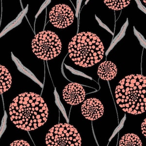 Mod About You - Queen Anne’s Lace Black Coral from Wilmington Prints
