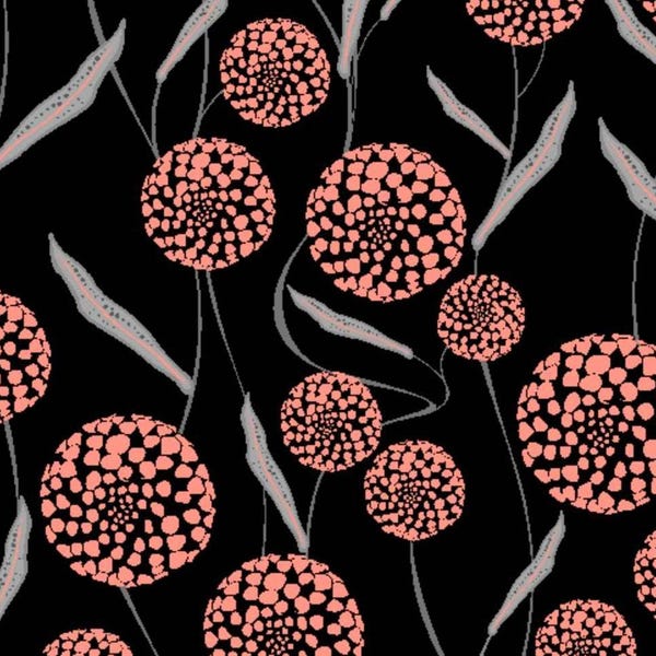 Mod About You - Queen Anne’s Lace Black Coral from Wilmington Prints