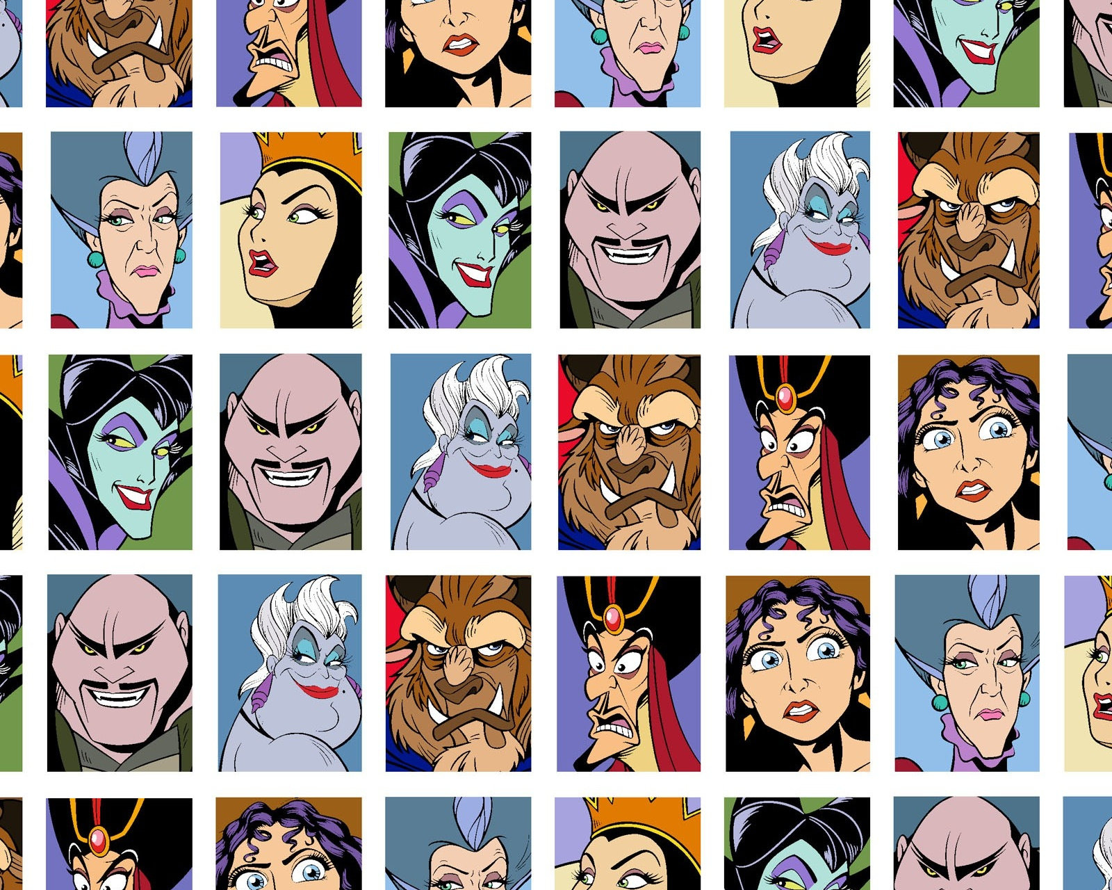 Disney Villains Villains Grid From Springs Creative Fabric | Etsy UK