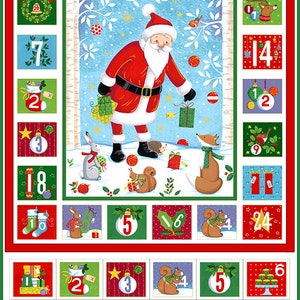 Merry Christmas - Advent Calendar 24 Inches from Makower UK  Fabric