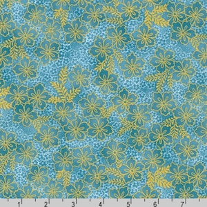 Imperial Collection 17 - Little Flowers Sky Blue from Robert Kaufman Fabric