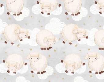 Comfy Flannel Prints - Sleeping Sleep Clouds from A.E. Nathan Company