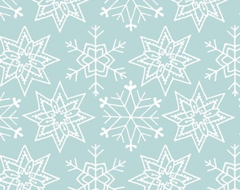 All About Christmas - Snowflakes Blue from Riley Blake Fabric