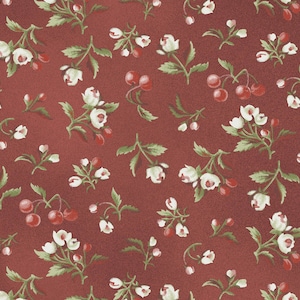 Pioneer Spirit - Calico Floral Red by Tom Browning from Maywood Studio