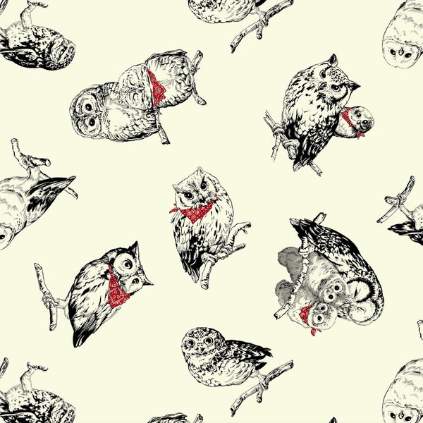 Cats and Owls OXFORD - Cats Grey 1C from Cosmo Fabric