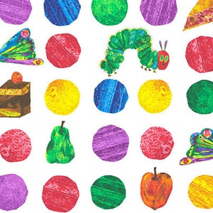 The Very Hungry Caterpillar - Hungry Caterpillars by Eric Carle from Andover Fabric