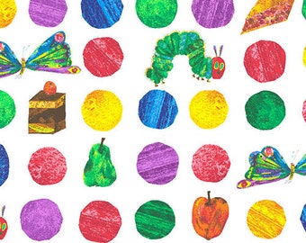 The Very Hungry Caterpillar - Hungry Caterpillars by Eric Carle from Andover Fabric