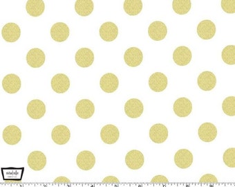 Glitz - Quarter Dot Pearlized gold - 100% cotton print metallic from Michael Miller