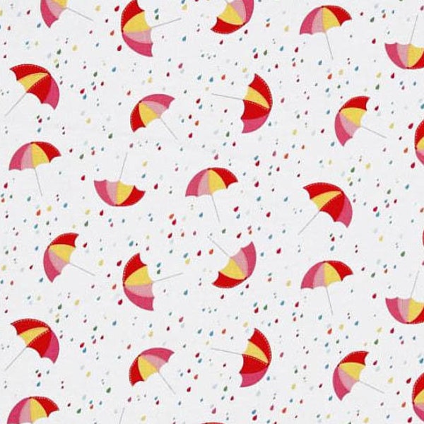 Umbrella Raindrops - Warm Colorful from EE Schenck Fabric