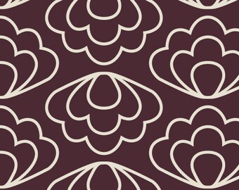 Time Warp - Ripple Brown - 54” Organic Barkcloth from Cloud 9 Fabrics