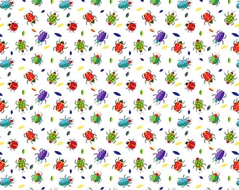 Pond Life - Bugs White from Blank Quilting Corporation Fabrics