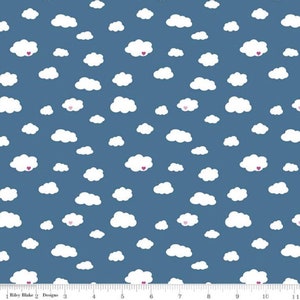 Dream - Drift Clouds Blue von Kristy Lea auf Riley Blake Fabric