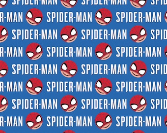 Spider Man IV - Logo Cara Azul de Camelot Fabrics