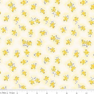 Lily - Floral Yellow by Sue Penn from Riley Blake