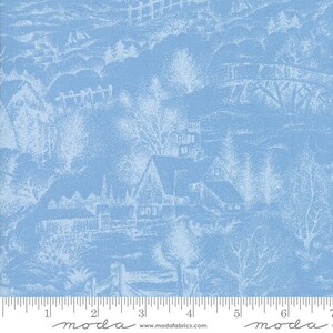 Forest Frost Glitter Favorites- Scenic Light Blue from Moda Fabrics