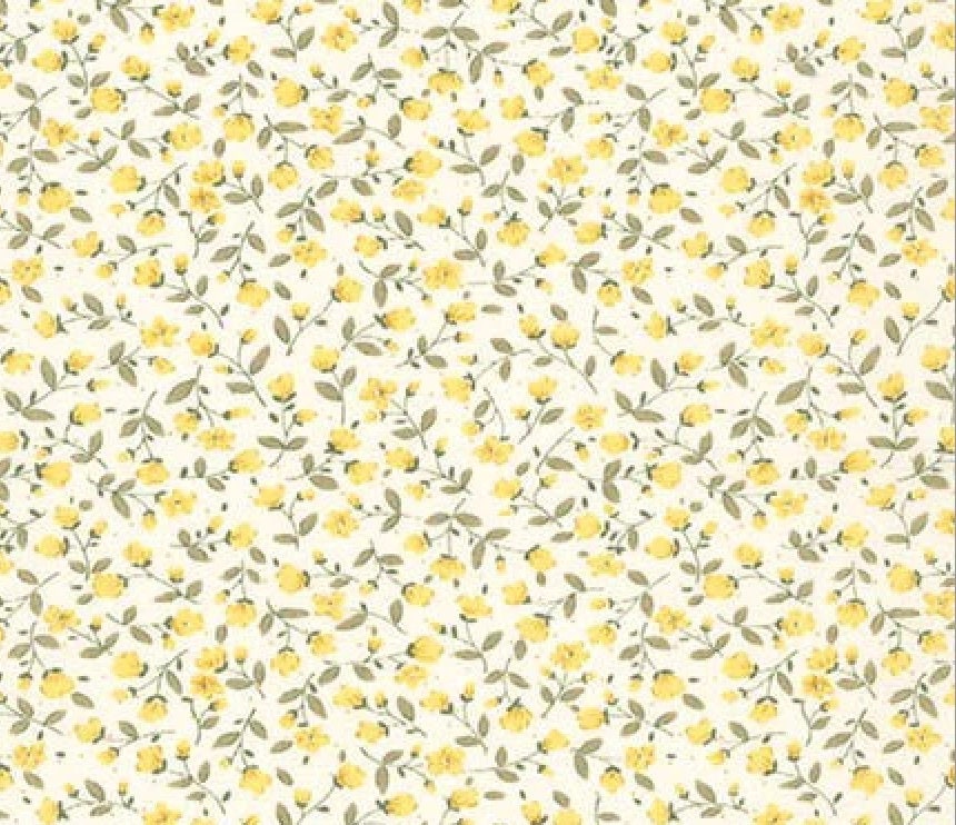Robert Kaufman Fabric - Flowerhouse Sunshine Flow Yellow