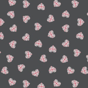 Jubilee - Union Jacks Hearts Black from Lewis and Irene Fabric