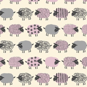 Nordic Mini - Sheep Cream from Cosmo Fabric