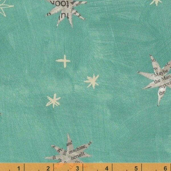 Wonder - Stars Aqua by Carrie Bloomston from Windham Fabrics