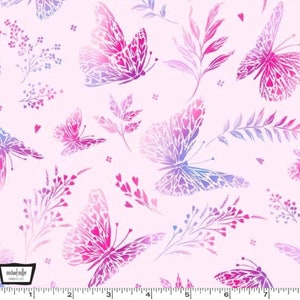Fly By Butterfly - Magic Wings Pink from Michael Miller Fabric