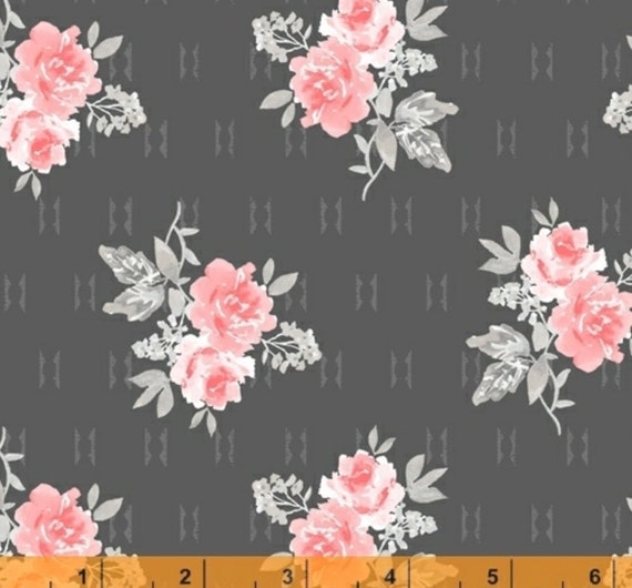 Colette pink and grey floral discount
