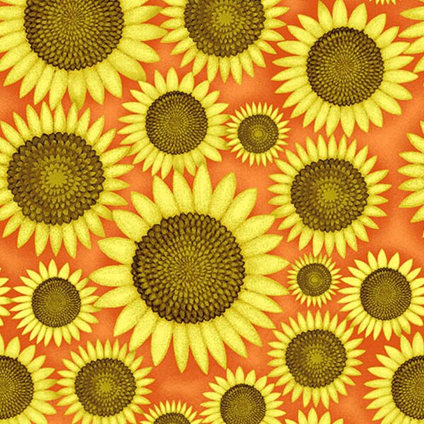 Good Morning Sunshine - Orange Sunflowers by Beth Logan from Henry Glass