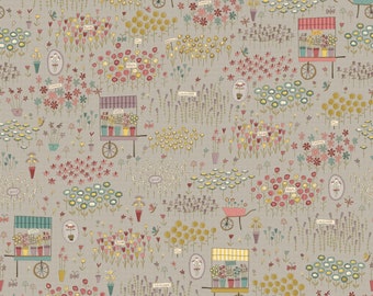 Market Garden Grey Taupe by Annie Downs from Henry Glass Fabric