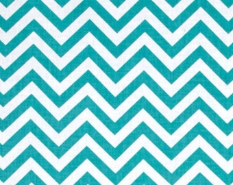 Bro.ther Sis.ter - Chevron Zig Zag Teal by Ellen Crimi-Trent from Clothworks