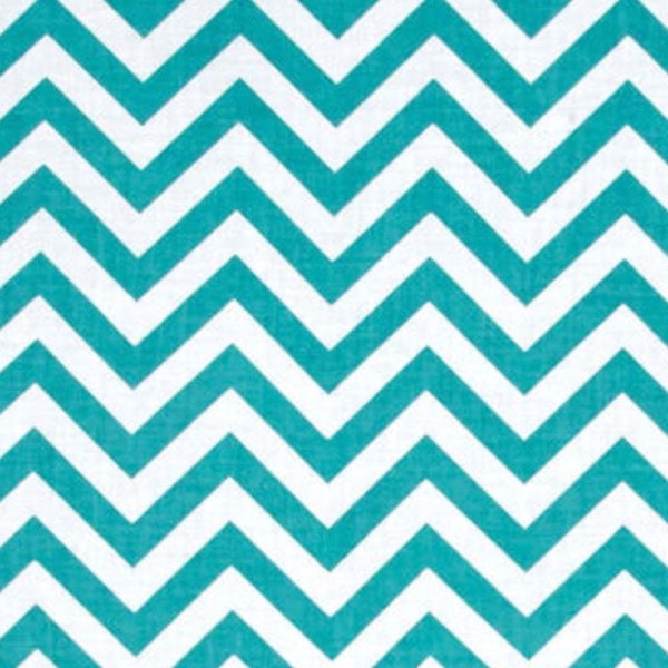 Bro.ther Sis.ter - Chevron Zig Zag Teal by Ellen Crimi-Trent from Clothworks