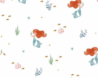 Mermaid White JERSEY 55 Inch from Verhees Fabric