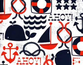 Ahoy Matey - Navy from Michael Miller Fabric