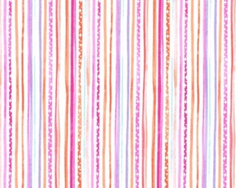 Fairy Frolic - Pixie Stripe Pink Glow from Michael Miller Fabric