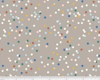 Woodland Hideaway - Confetti Dots Silver Grey from P & B Textiles Fabric