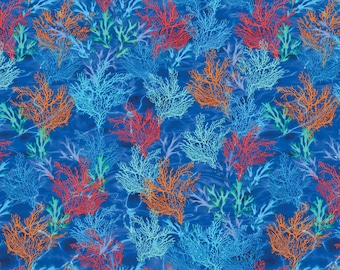 Stoff mit Korallen von Kanvas Studio Fabrics