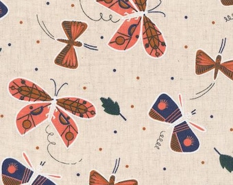 COTON LIN Plant Peeps - Flutter par Meenal Patel de Cloud 9 Fabrics