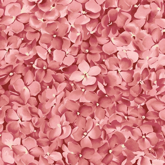 Lexington - Hydrangea Packed Flowers Pink From Maywood Studio