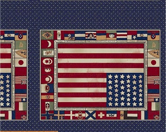 Fairmount Park - Flags from Around the World by Nancy Gere PANEL from Windham Fabrics