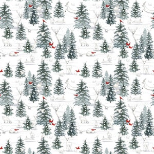 Winter Whites - Forest Scene from Studio E Fabrics