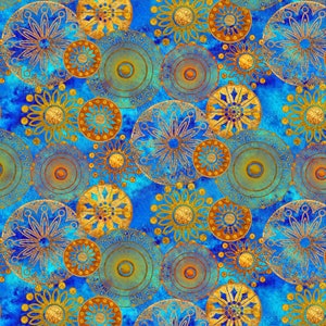 Old Farmer’s Almanac Celestial - Medallion from Print Concepts Fabric