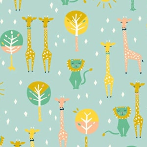 SALE - Happy Town - Happy Pals Sky by Emily Isabella from Birch Fabrics