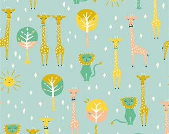 SALE - Happy Town - Happy Pals Sky by Emily Isabella from Birch Fabrics