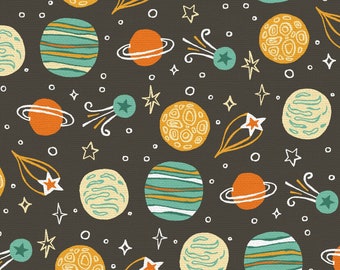 Space Monkey - Planets by Allison Cole from Paintbrush Studio Fabrics