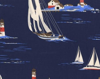 Yacht Club - Windward Navy from Michael Miller Fabrics