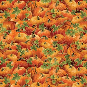 Harvest Festival - Harvest Pumpkins Orange from Benartex Fabrics