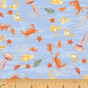 Mermaids - Sea Life Blue from Windham Fabrics