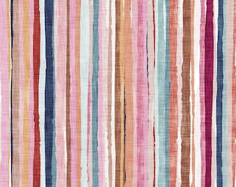 New Earth - Pink Stripe by Esther Fallon-Lau from Clothworks Fabric
