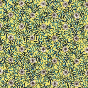 Memoire a Paris LAWN - Margarita floral amarillo limón de Lecien Fabric