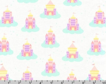 Chasing Rainbows - Castles Rainbow White by Andie Hanna from Robert Kaufman Fabric